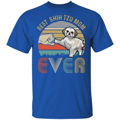 Vintage Best Shih Tzu Mom Ever Bump Fit Funny Mom Gifts-T-Shirt & Hoodie-Classic T-Shirt-Royal