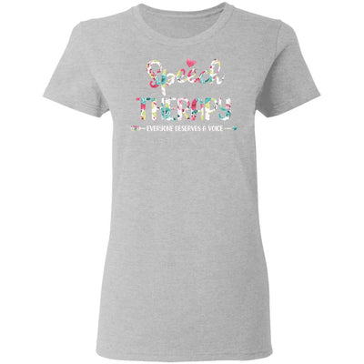 Speech Therapy Language Pathologist Gift Girl-T-Shirt & Hoodie-Women's T-Shirt-Sport Grey