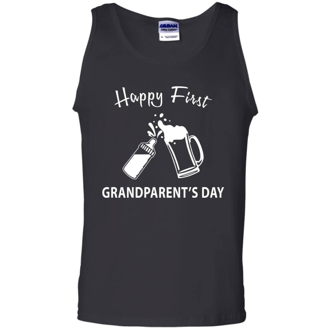 HAPPY FIRST GRANDPARENT'S DAY-T-Shirt & Hoodie-Unisex Tank-Black