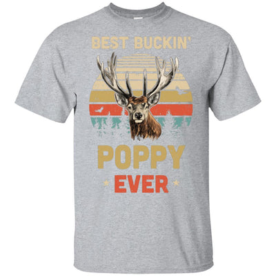 Vintage Best Buckin' Poppy Ever Gift For Father Day-T-Shirt & Hoodie-Classic T-Shirt-Sport Grey