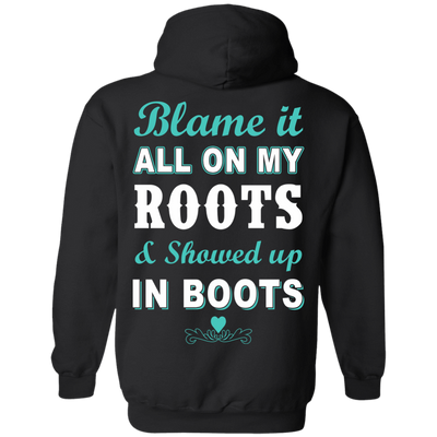 SHOWED UP IN BOOTS-T-Shirt & Hoodie-Pullover Hoodie-Black