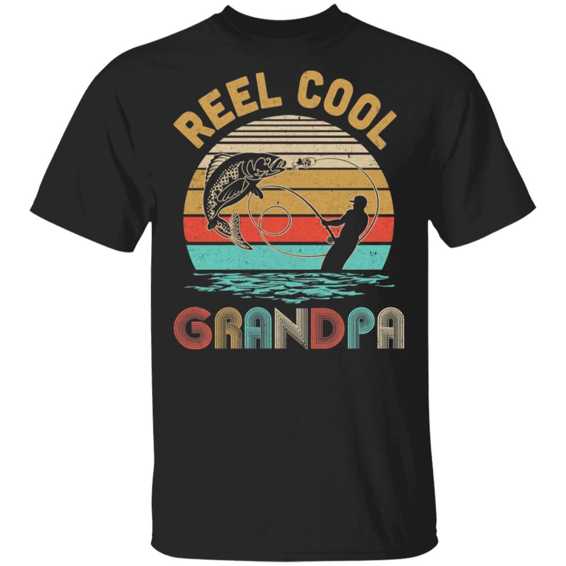 Vintage Reel Cool Grandpa Fish Fishing Father's Day Gift