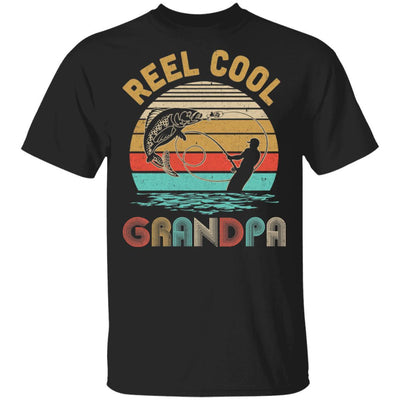 Vintage Reel Cool Grandpa Fish Fishing Father's Day Gift-T-Shirt & Hoodie-Classic T-Shirt-Black
