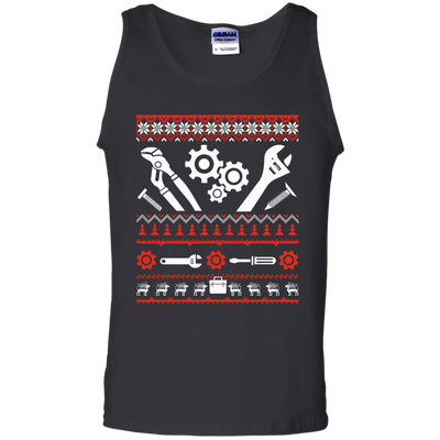 Mechanic Christmas Sweater-T-Shirt & Hoodie-Unisex Tank-Black