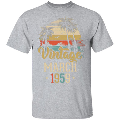 Retro Classic Vintage March 1959 62th Birthday Gift-T-Shirt & Hoodie-Classic T-Shirt-Sport Grey