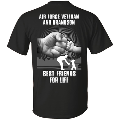 Air Force Veteran And Grandson Best Friends For Life-T-Shirt & Hoodie-Classic T-Shirt-Black