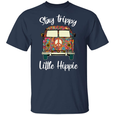 Stay Trippy Little Hippie Peace Sign Gifts For Hippie-T-Shirt & Tank Top-Classic T-Shirt-Navy