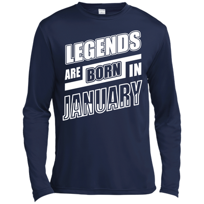 Legends are born in JANUARY-T-Shirt & Hoodie-Long Sleeve T-Shirt-Navy