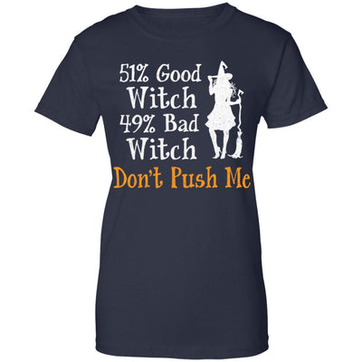 51% Good Witch 49% Bad Witch Halloween Costume Gift-T-Shirt & Tank Top-Women's T-Shirt-Navy