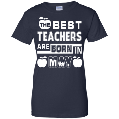The Best Teachers Are Born In May-T-Shirt & Hoodie-Women's T-Shirt-Navy