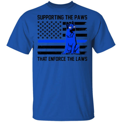 Supporting The Paws That Enforce The Laws Police Paw Dog-T-Shirt & Hoodie-Classic T-Shirt-Royal