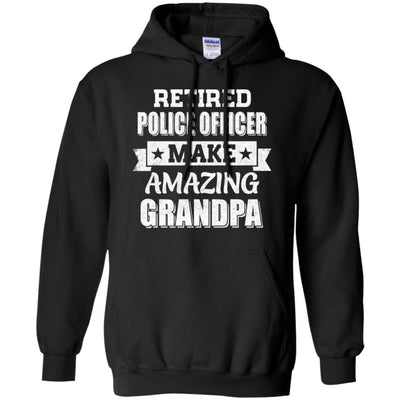 Funny Retired Police Officer Make Amazing Grandpa Gifts-T-Shirt & Hoodie-Pullover Hoodie-Black