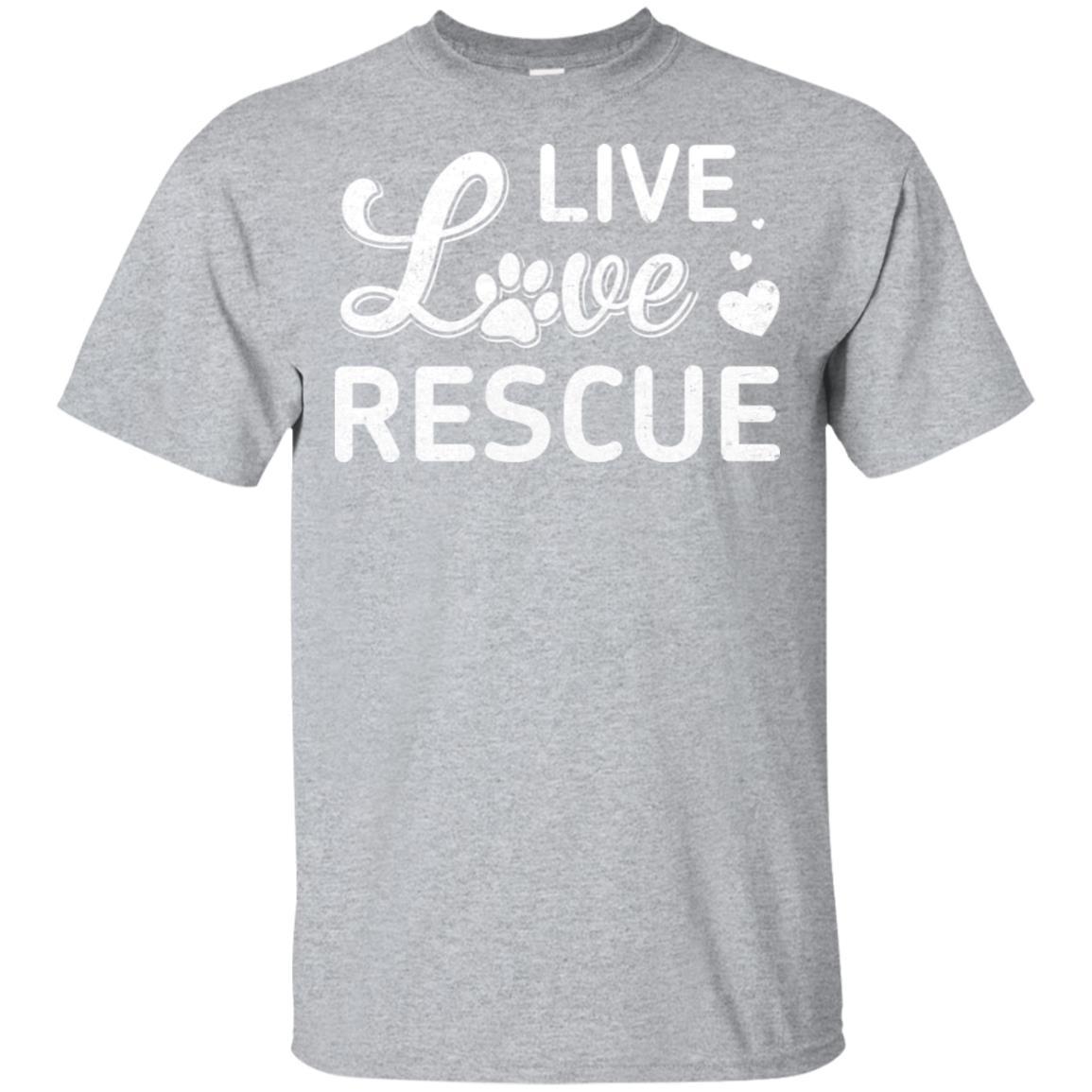 Live Love Rescue Angels Among Us Animal Rescue-T-Shirt & Hoodie-Classic T-Shirt-Sport Grey