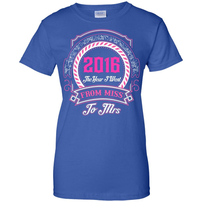 2016 The Year I Went From Miss To Mrs-T-Shirt & Hoodie-Women's T-Shirt-Royal