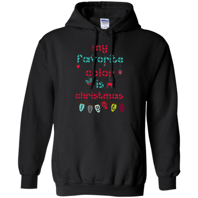 My Favorite Color Is Christmas Light-T-Shirt & Hoodie-Pullover Hoodie-Black