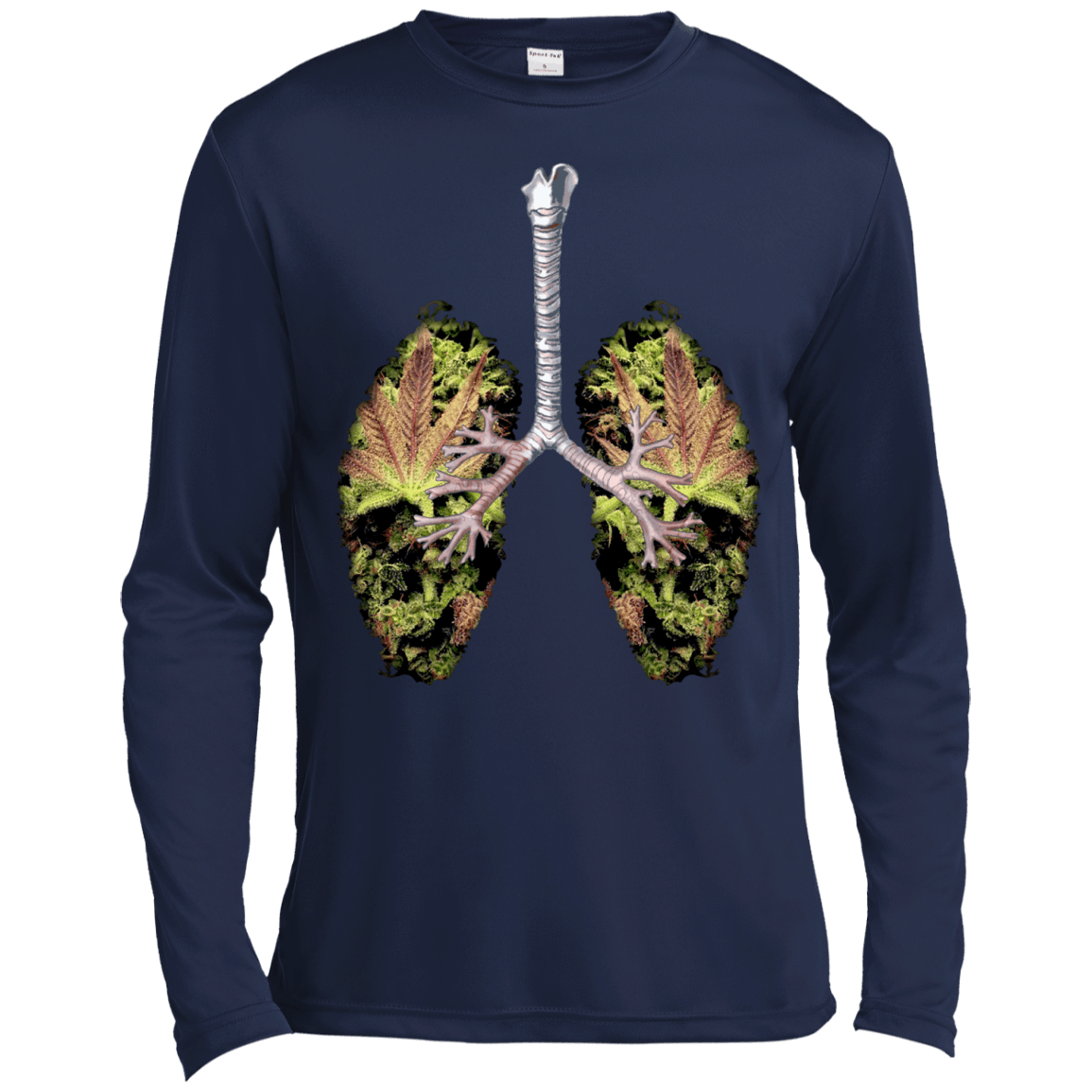 My Weed Lungs-T-Shirt & Hoodie-Long Sleeve T-Shirt-Navy