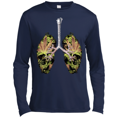 My Weed Lungs-T-Shirt & Hoodie-Long Sleeve T-Shirt-Navy