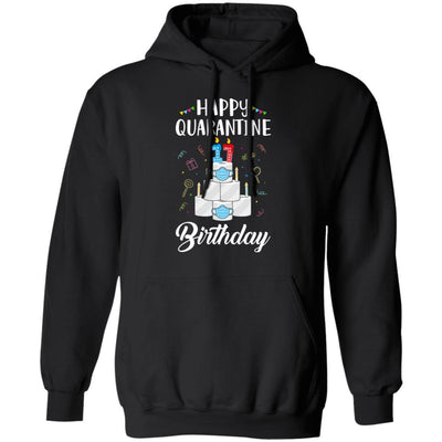 17th Birthday Gift Idea 2004 Happy Quarantine Birthday-T-Shirt & Tank Top-Pullover Hoodie-Black
