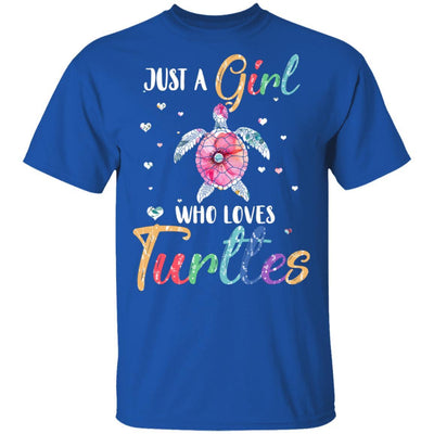 Just A Girl Who Loves Turtles Cute Turtle Lover-T-Shirt & Hoodie-Classic T-Shirt-Royal