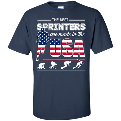 The Best Sprinters USA-T-Shirt & Hoodie-Classic T-Shirt-Navy