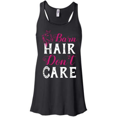 Barn Hair Don't Care-T-Shirt & Hoodie-Women's Flowy Racerback Tank-Black