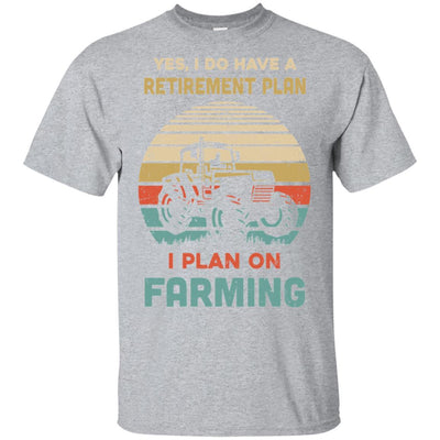 Vintage Yes I Do Have A Retirement Plan On Farming-T-Shirt & Hoodie-Classic T-Shirt-Sport Grey