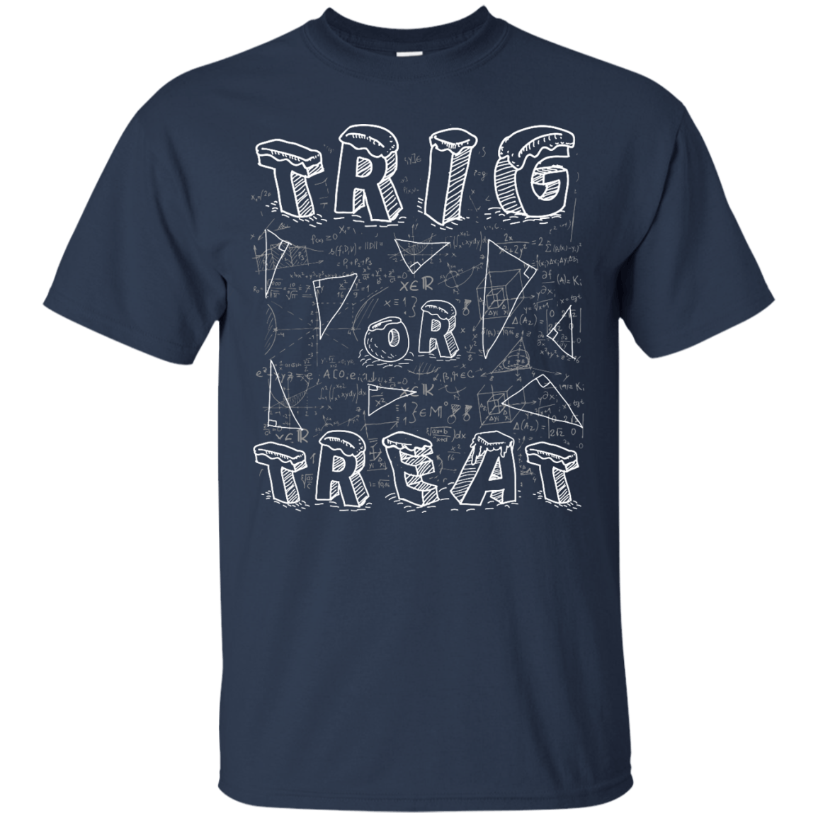 Trig Or Treat Math-T-Shirt & Hoodie-Classic T-Shirt-Navy