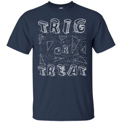 Trig Or Treat Math-T-Shirt & Hoodie-Classic T-Shirt-Navy