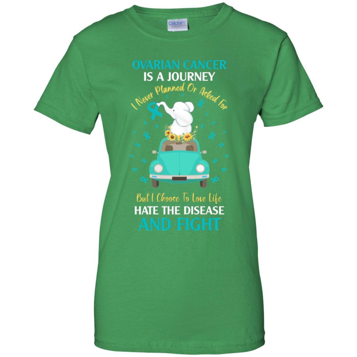 Ovarian Cancer Awareness Is A Journey-T-Shirt & Hoodie-Women's T-Shirt-Irish Green