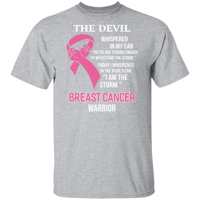 I Am The Storm Support Breast Cancer Awareness-T-Shirt & Hoodie-Classic T-Shirt-Sport Grey