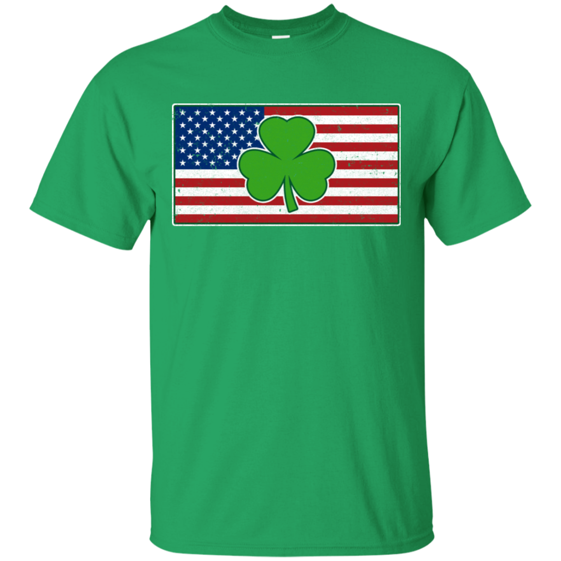 Shamrock Ireland USA Irish American Flag Gift-T-Shirt & Hoodie-Classic T-Shirt-Irish Green