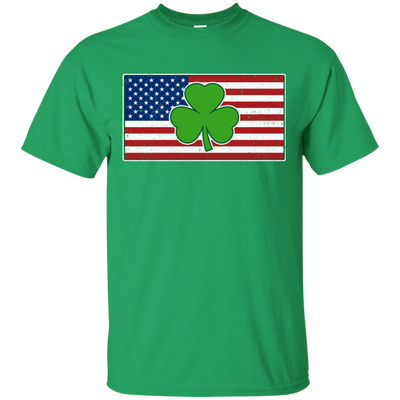 Shamrock Ireland USA Irish American Flag Gift-T-Shirt & Hoodie-Classic T-Shirt-Irish Green