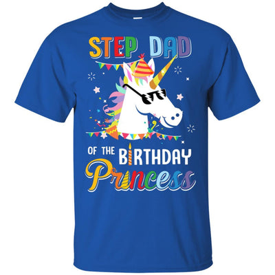 Step Dad Of The Unicorn Birthday Princess-T-Shirt & Hoodie-Classic T-Shirt-Royal
