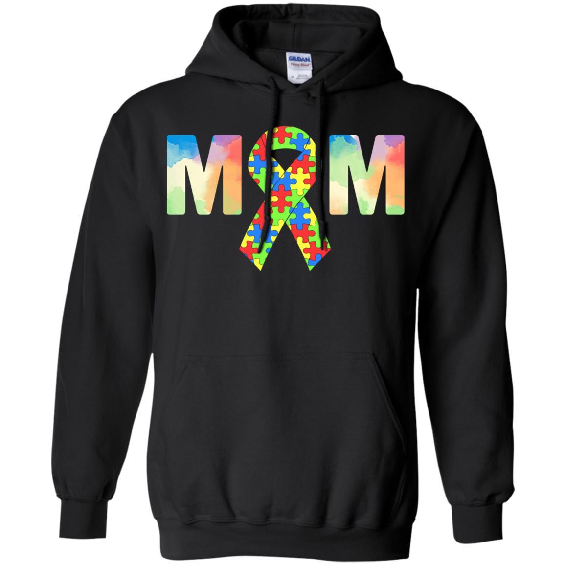 Autism Mom Support Awareness Autistic Parents Gifts-T-Shirt & Hoodie-Pullover Hoodie-Black