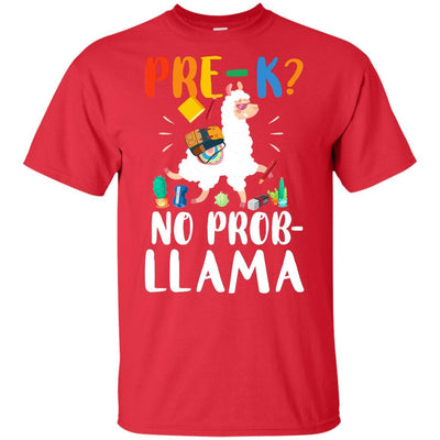 Pre-K No Prob Llama Funny First Day Of School Youth-Youth Shirt-Youth T-Shirt-Red