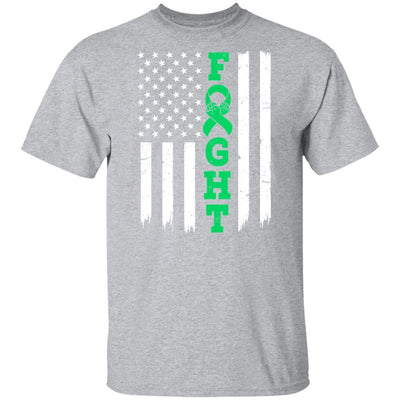 Lymphoma Liver Cancer Awareness American Flag Distressed-T-Shirt & Hoodie-Classic T-Shirt-Sport Grey