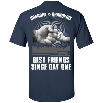Grandpa And Grandkids Best Friends Single Day One-T-Shirt & Hoodie-Classic T-Shirt-Navy