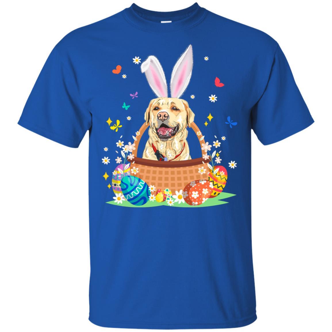 Labrador Bunny Hat Rabbit Easter Eggs-T-Shirt & Hoodie-Classic T-Shirt-Royal