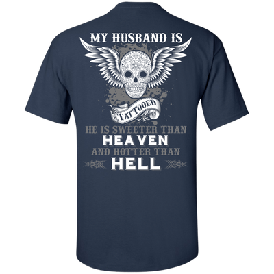 My Husband Is Tattooted-T-Shirt & Hoodie-Classic T-Shirt-Navy