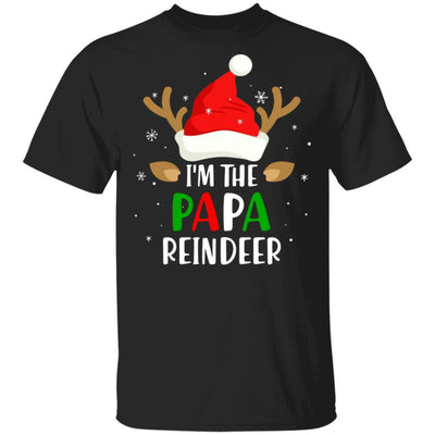 I'm The Papa Reindeer Matching Family Christmas-T-Shirt & Sweatshirt-Classic T-Shirt-Black