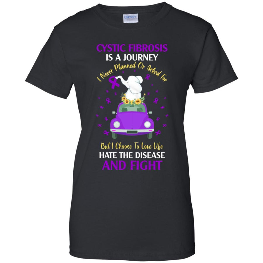 Cystic Fibrosis Awareness Is A Journey-T-Shirt & Hoodie-Women's T-Shirt-Black