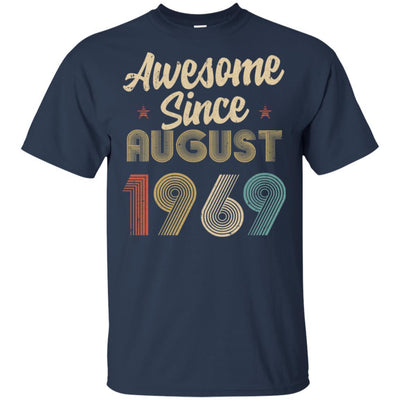 Awesome Since August 1969 Vintage 52th Birthday Gifts-T-Shirt & Hoodie-Classic T-Shirt-Navy