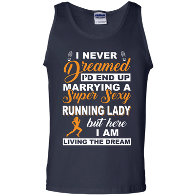 I'd End Up Marrying A Super Sexy Running Lady-T-Shirt & Hoodie-Unisex Tank-Navy