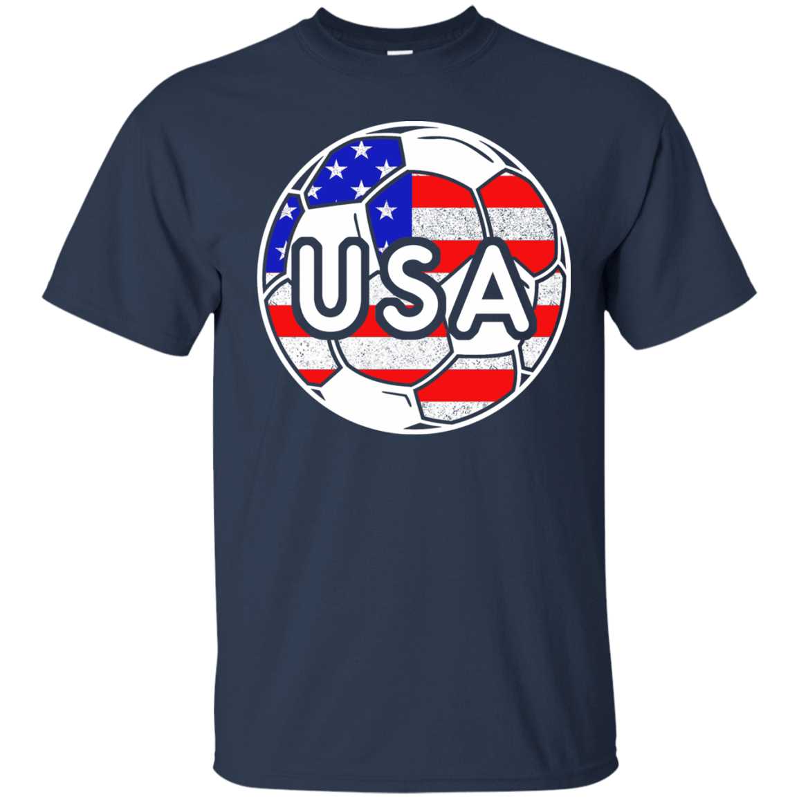 USA Soccer With America Jersey Color National Team-T-Shirt & Hoodie-Classic T-Shirt-Navy