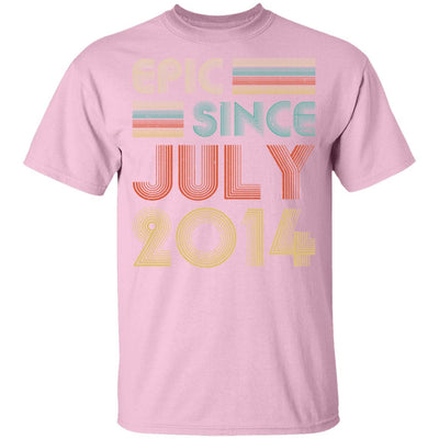 Epic Since July 2014 Vintage 7th Birthday Gifts Youth-Youth Shirt-Youth T-Shirt-Light Pink