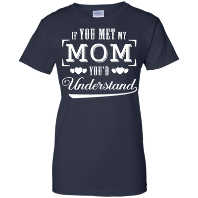 If You Meet My Mom You'd Understand-T-Shirt & Hoodie-Women's T-Shirt-Navy