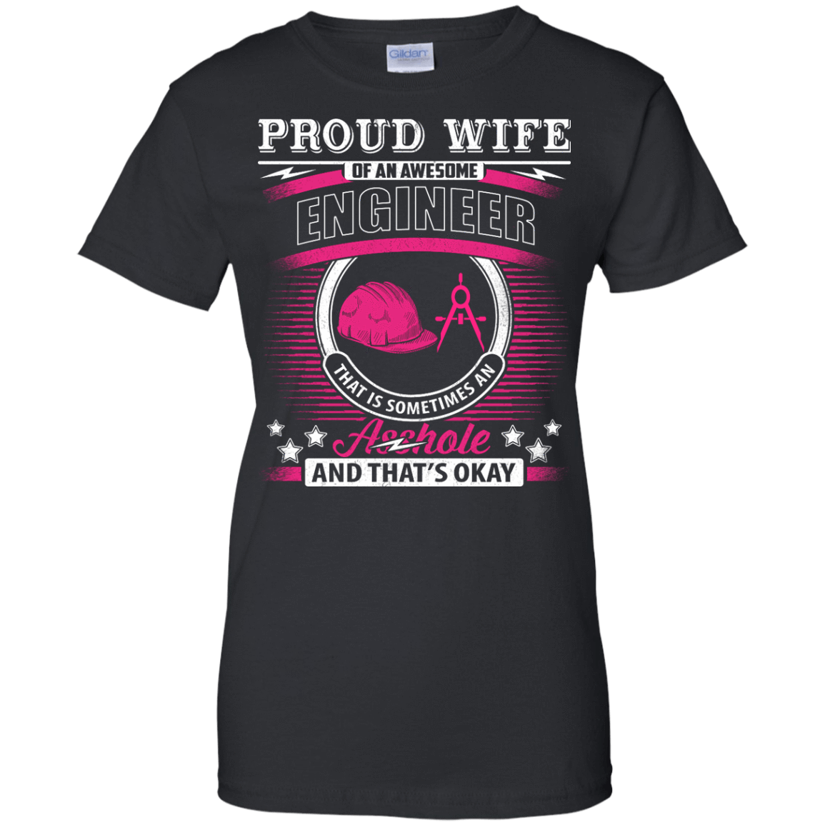 Proud Wife Of An Awesome Engineer-T-Shirt & Hoodie-Women's T-Shirt-Black