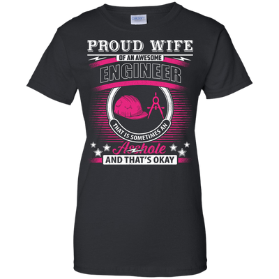 Proud Wife Of An Awesome Engineer-T-Shirt & Hoodie-Women's T-Shirt-Black