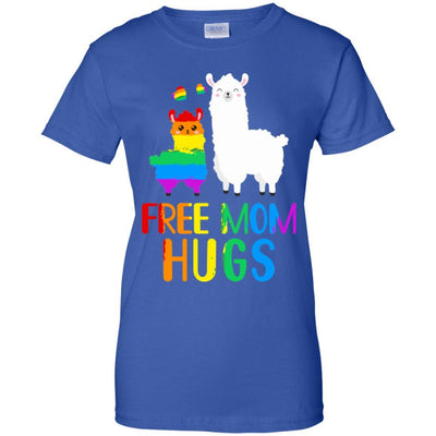 Free Mom Hugs Llama Rainbow Heart LGBT Pride Month-T-Shirt & Hoodie-Women's T-Shirt-Royal