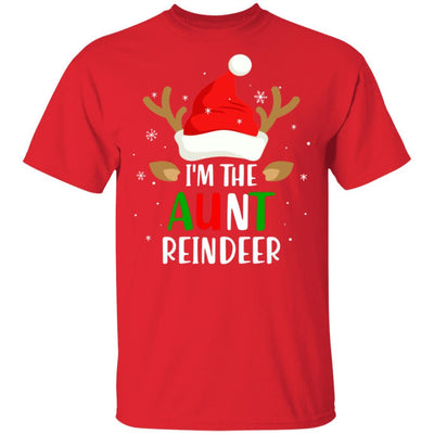 I'm The Aunt Reindeer Matching Family Christmas-T-Shirt & Sweatshirt-Classic T-Shirt-Red